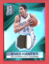2014-15 SPECTRA BKB Enes Kanter SSP GREEN PRIZM 2-COLOR PATCH CARD #S-EK #d 1/5