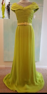 citrine renta oscar runway gown silk stunning dress