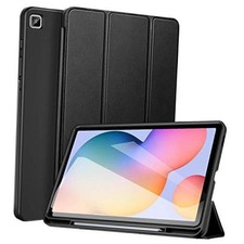 for Galaxy Tab S6 Lite 10.4 inch Case 2024/2022/2020 with Pen Holder, Black