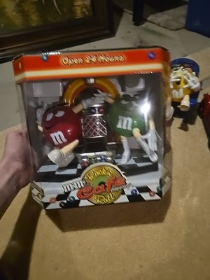 M&M's Rock 'N Roll Cafe Juke Box Red Green Figure MM's Candy Dispenser inbox