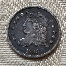 Rare - 1835 Capped Bust Half Dime - Small Date Small 5c - (Rare)