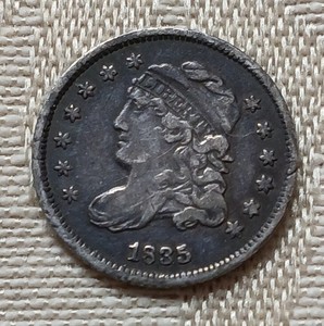 Rare - 1835 Capped Bust Half Dime - Small Date Small 5c - (Rare)