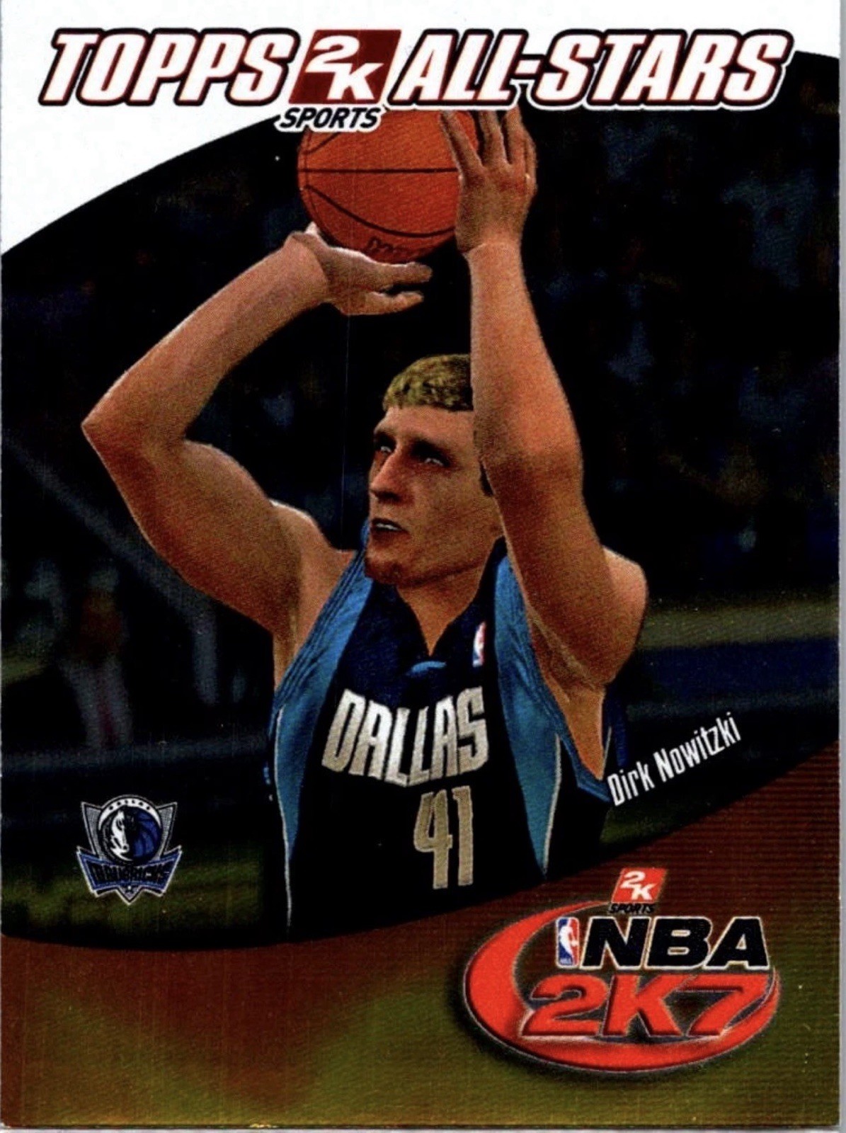 Dirk Nowitzki 2006 Topps NBA 2K7 All-Stars #12 Dallas Mavericks SUPER RARE!