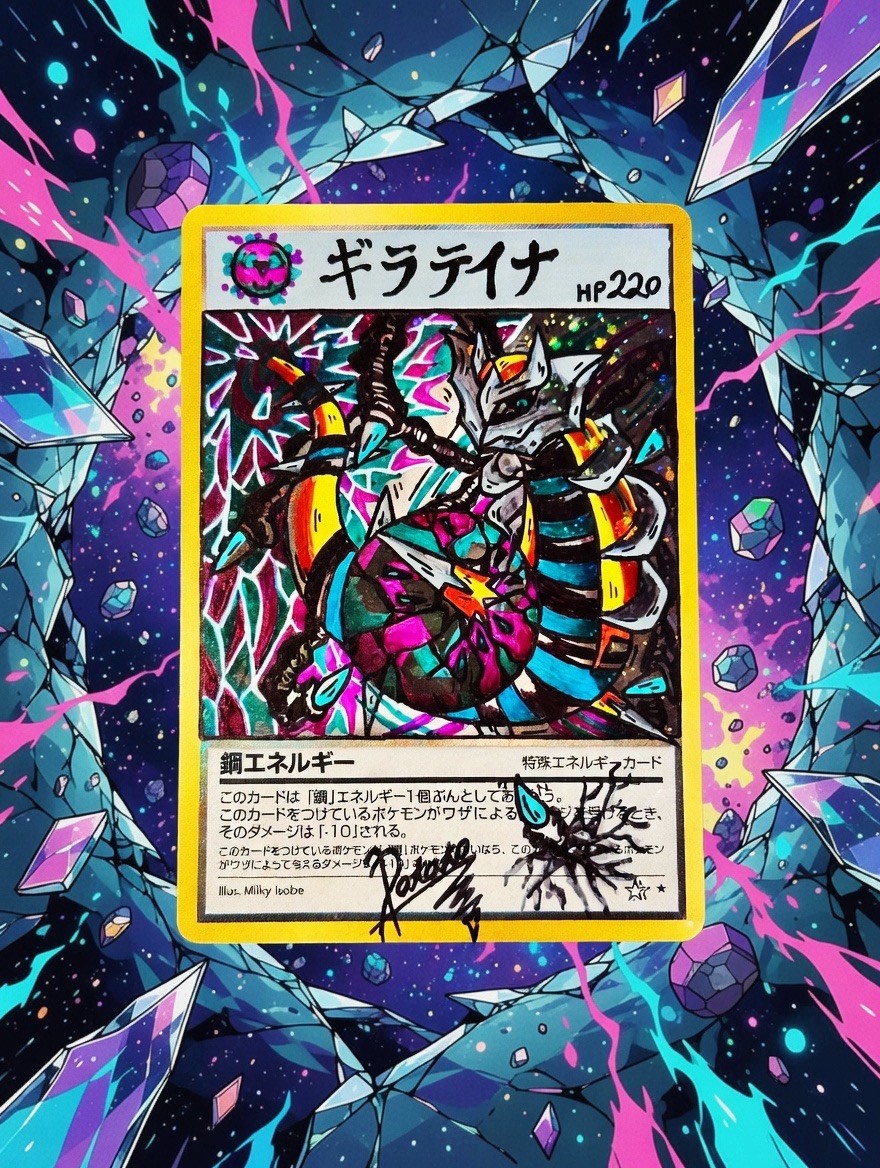 Giratina V SR SA 111/100 S11 Lost Abyss Hand Drawn DIY HOLo Energy 