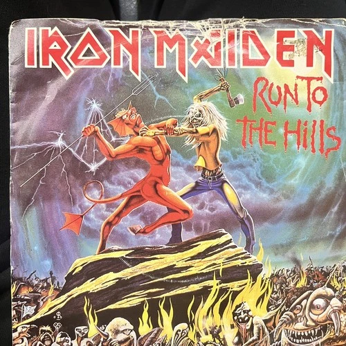 IRON MAIDEN RUN TO THE HILLS 7'' SINGLE EMI RECORDS EMI5263 1982 + PIC SLEEVE