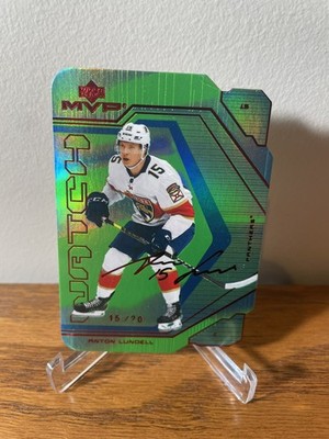 Anton Lundell 2021-22 Upper Deck Series 2 MVP Watch Green JERSEY # /20  RC *READ