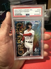 🔥2023 Topps Chrome Update Crushed Rookie Masataka Yoshida Psa 10 Gem Red Sox’s