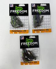 FREEDOM TACKLE ' 3/4 OZ ' FOOTBALL JIG ' LOT OF 3 ' GOVERNOR