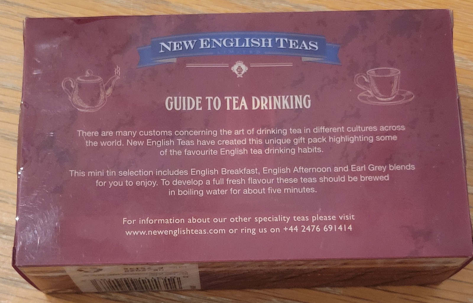 New English Teas Guide to Tea Drinking 3 pk Mini Tins