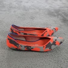 Rothy's The Point Shoes Womens Size 7 Camo Knit Flats Pointed Toe Washable