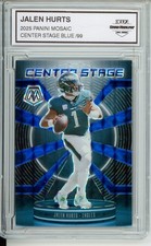 2025 Panini Mosaic - Center Stage Mosaic Blue #22 Jalen Hurts #/99