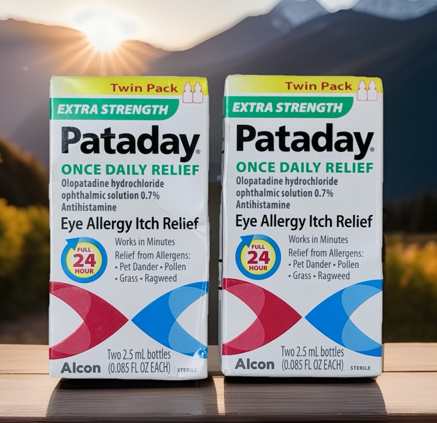 2 X Alcon Pataday Twin Pack Extra Strength 2.5 mL/ 0.08 fl o