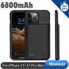 For iPhone 17 16 15 14 13 12 11 Battery Charger Case Power Bank Charging Cover