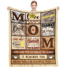 Mother's Day Birthday Gift for Mom, Mom Blanket, Mother Christmas Birthday Pr...