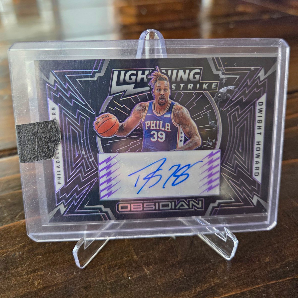 Panini Obsidian 2020-21 Dwight Howard 76ers Lightning Strike Auto #LS-DHW 15/35