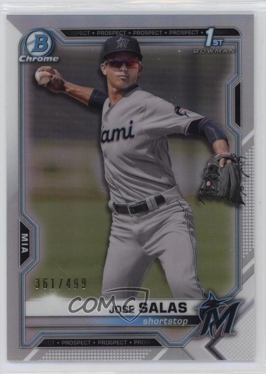 2021 Bowman Chrome Prospects Refractor 361/499 Jose Salas #BCP-110 1e1j