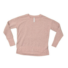 Athleta Women's Pink Speckled Long Sleeve Crew Neck Pullover Sweatshirt Size XS