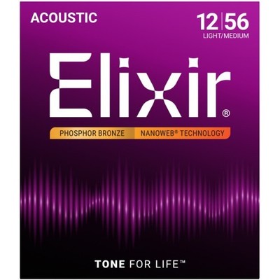 Elixir 16077 Acoustic Nanoweb Phosphor Bronze Light-Medium 012 - 056 | Neu