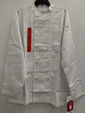 Chef Works Men's Chef Jacket Uniform White Size M