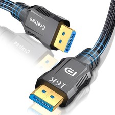 10 Ft DisplayPort 2.1 Cable 16K 8K 4K Gaming Monitor 40Gbps FreeSync G-Sync