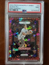 2024 Prizm Monopoly WNBA RC Alissa Pili Free Parking Red Cracked Ice PRIZM