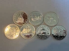 7 canadian commemorative Silver Dollars 50% silver