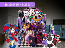 The Amazing Digital Circus Backdrop 6ft  Props 3ft, Party decor
