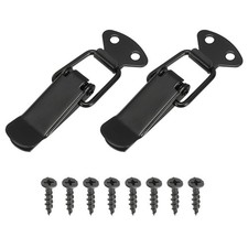 2Pcs Spring Loaded Toggle Latch, (2.36" x 0.91", Black) Clasp Buckle Latch