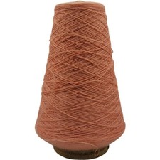 Vintage Coraline 2/24 Peach Rayon Blend Yarn Cone Knitting Weaving Craft