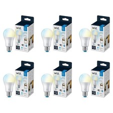 WiZ 60W A19 Tunable White LED Smart Bulb - Pack of 6 - E26- Indoor - Connects...