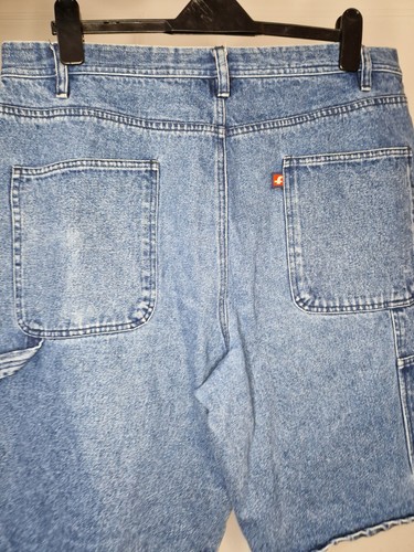 Pantaloncini da falegname vintage Ferruche denim taglia 40 blu abbigliamento da lavoro tasche utilitarie - Foto 4 di 5