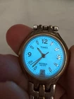 VINTAGE TIMEX INDIGLO WR50 M WOMENS TWO TONE WATCH