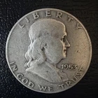 1953 D Ben Franklin Silver Half Dollar