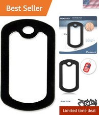 Black Military Dog Tags Silencers - 5 Pack - Silicone