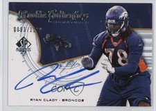 2008 SP Authentic Rookie Authentics Signatures 93/1199 Ryan Clady #230 Auto 4f5