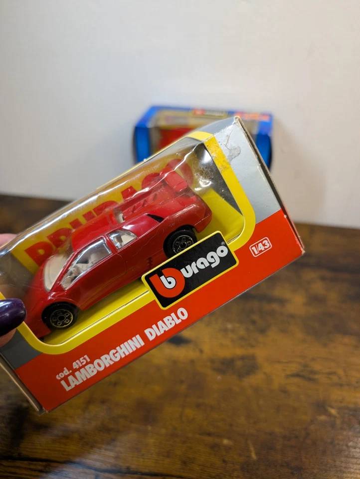 Burago Lamborghini Diablo Dodge Viper Ferrari 456 GT Models 1/43 Scale Bundle  - Image 3 of 4