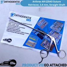 Arthrex AR-12540 Suture Retriever, 3.4 mm, Straight Shaft