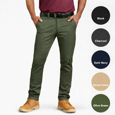Dickies Men's WP811 Skinny Straight Double Knee Work Pants