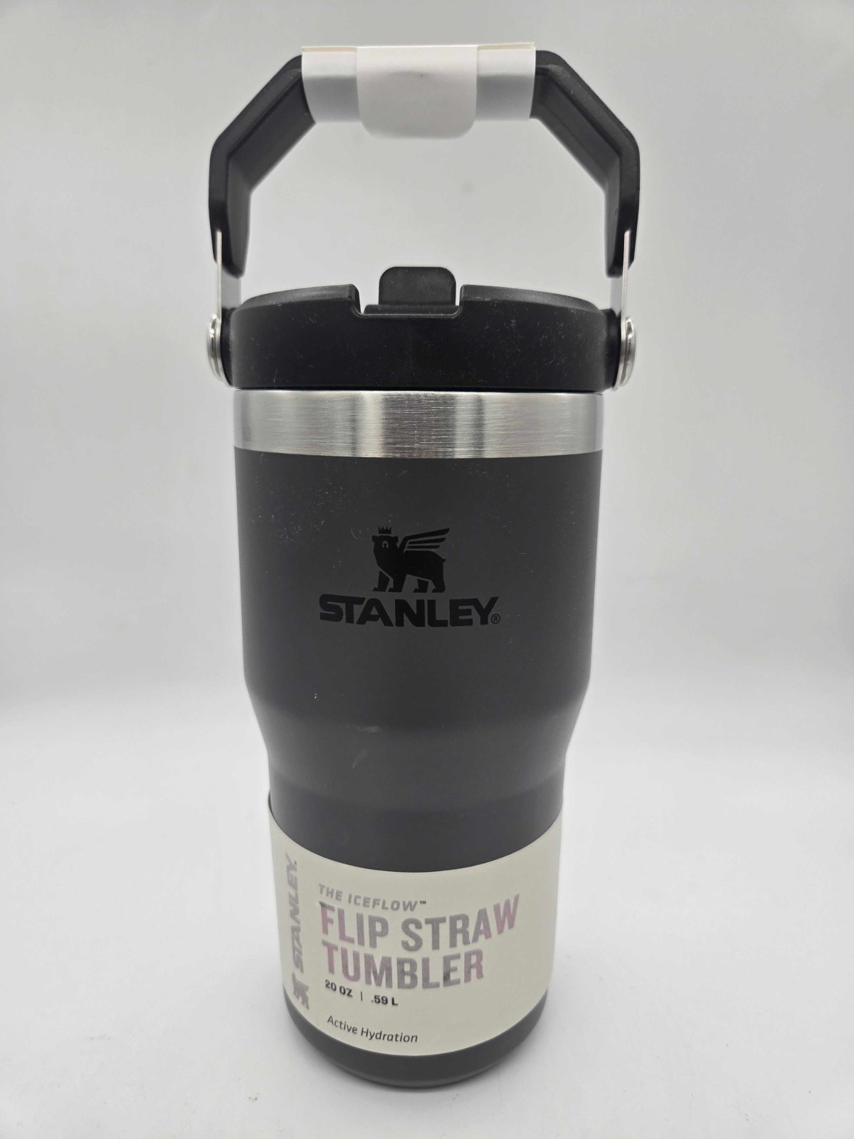 Stanley IceFlow Stainless Steel Flip Straw Tumbler with Handle 20 oz - Charcoal