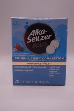 Alka-Seltzer Plus COLD ORIGINAL Formula 20 Effervescent Tabs EXP 04/2026