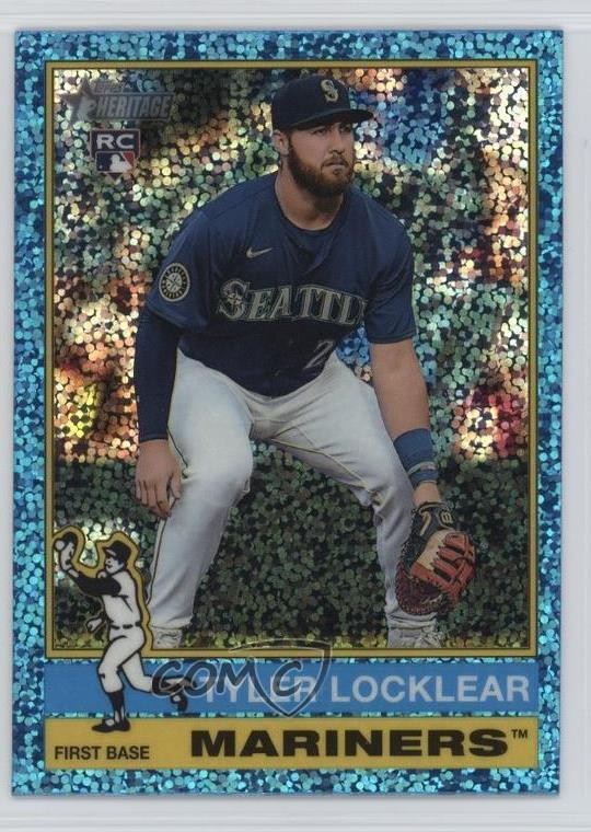 2025 Topps Heritage Chrome Light Blue Sparkle Refractor Tyler Locklear #447 6ns