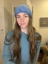 Handmade Fuzzy Crochet Skull Cap