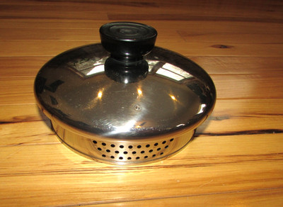 Revere Ware Strainer Pot Replacement Lid 5 3/8'' Round Shiny Dents
