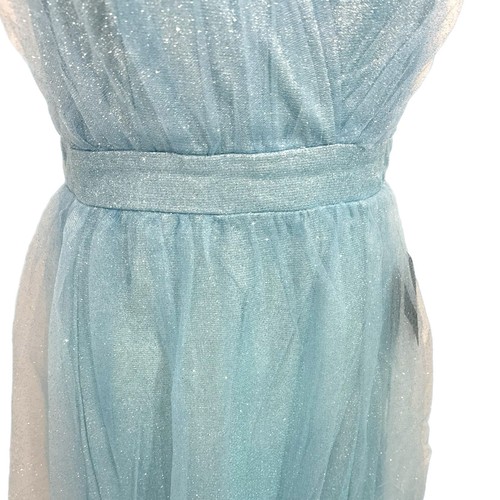 NWT Lulus Enchanting Allure Light Blue Sparkly Tulle Maxi Dress Womens Sz M - Picture 8 of 17