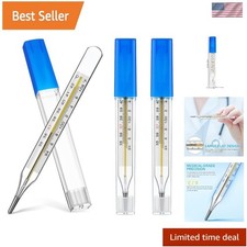 Glass Oral Thermometer for Adults Armpit 3pcs Medical Fever Underarm Fast