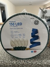 GE StayBright 150 LED Warm White C5 37.2-ft String Christmas Wedding Lights NEW