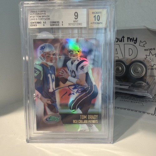 2005 E-Topps Tom Brady Auto /155 BGS 🔥 ON CARD Auto 🐐 BGS 9 Auto 10