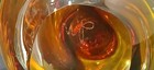 Vintage Polish Art Glass PEAR Paperweight w/ Amber Swirl Signed MP Marian Pyrcak — photo 6