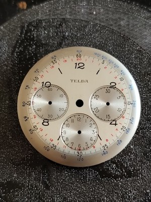 Zifferblatt Montre Chronographe TELDA 34mm Vintage Swiss Dial Watch Part