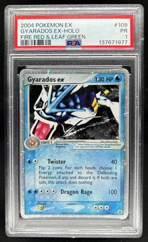 2004 Pokemon EX FireRed & LeafGreen Gyarados Holo #109/112 PSA 1